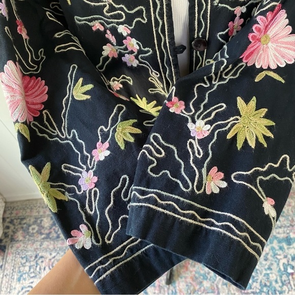 VTG Bedford Fair Embroidered Jacket Sz 1X W Floral Dark Romantic Y2K Fairy Boho - Picture 7 of 16